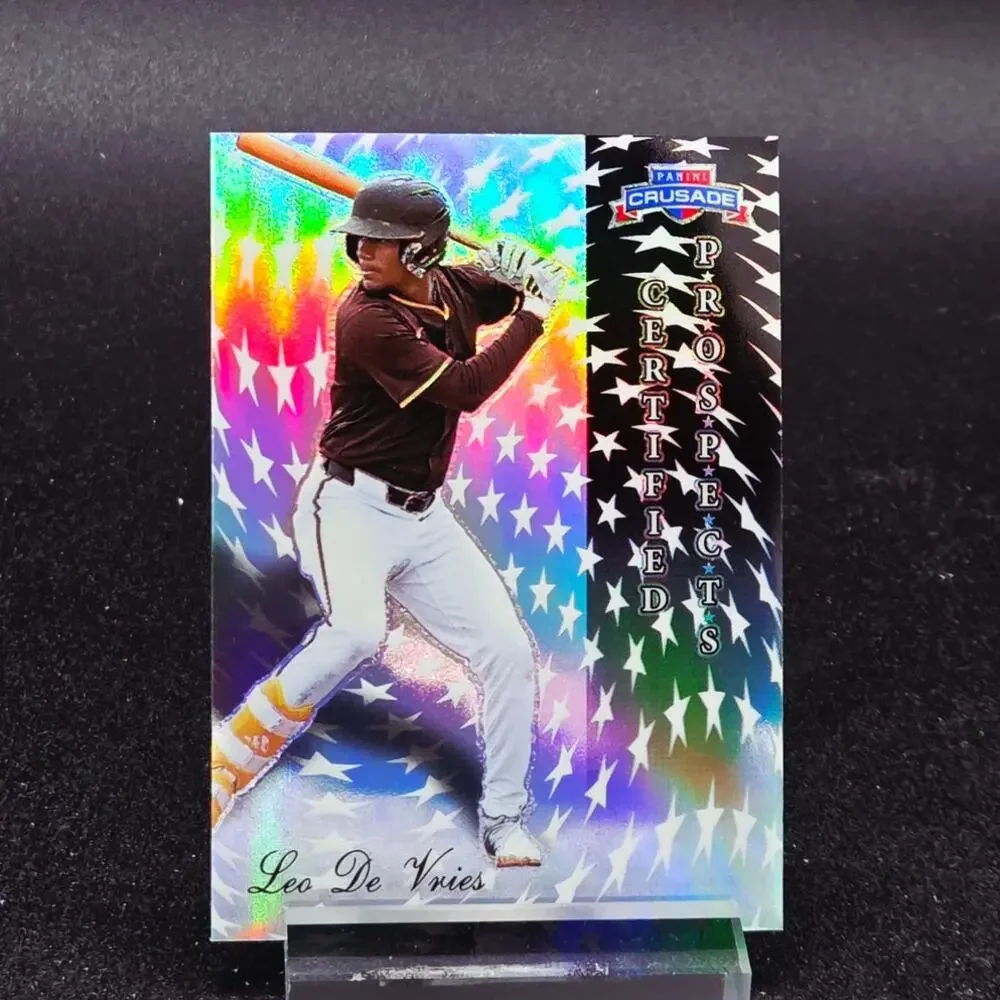 Leo De Vries Certified Prospect Mojo Cracked Ice RC Athletics Top Prospect